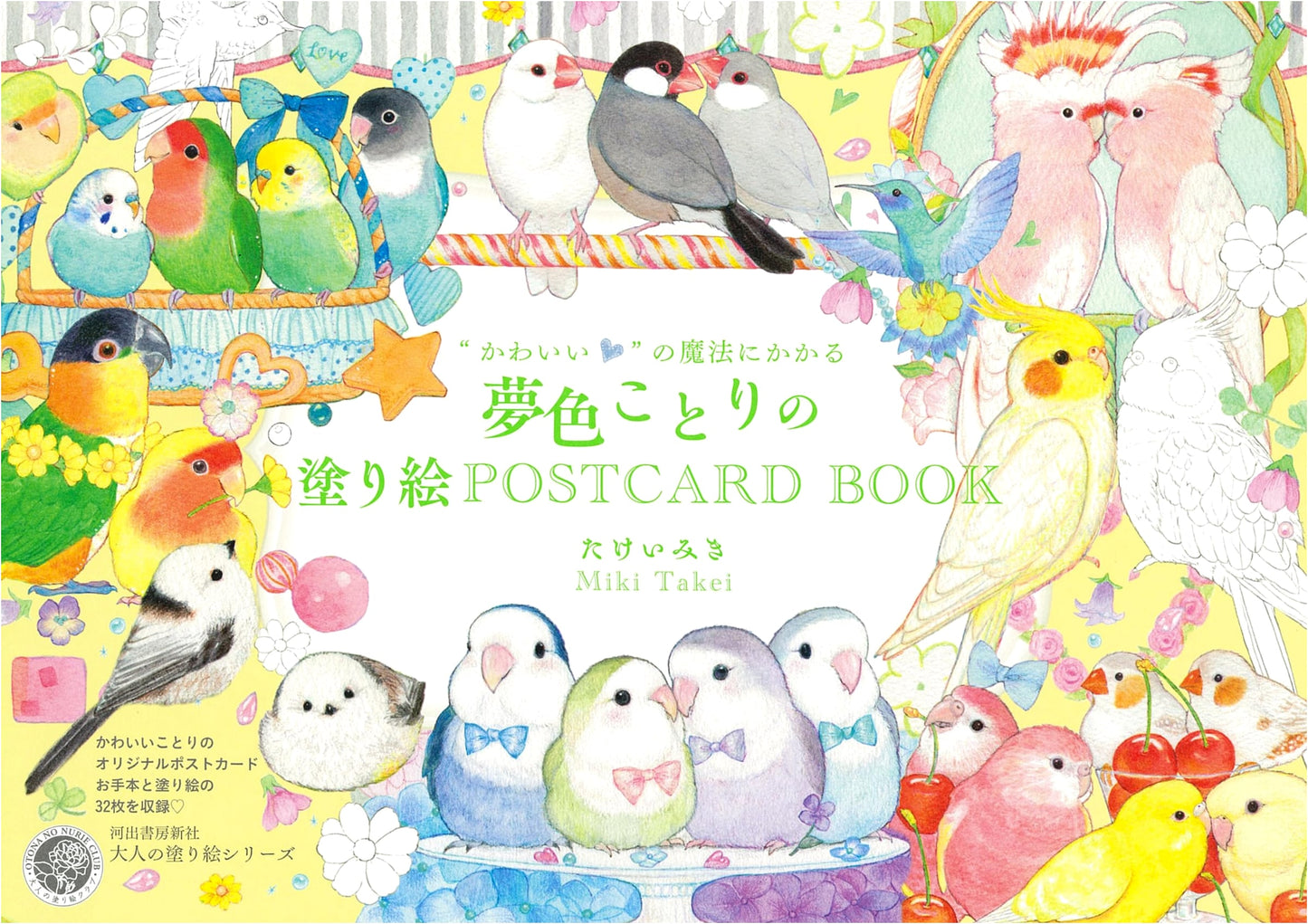 Enchanted Bird Postcards: Miki Takei's Dream Coloring Book for Adults