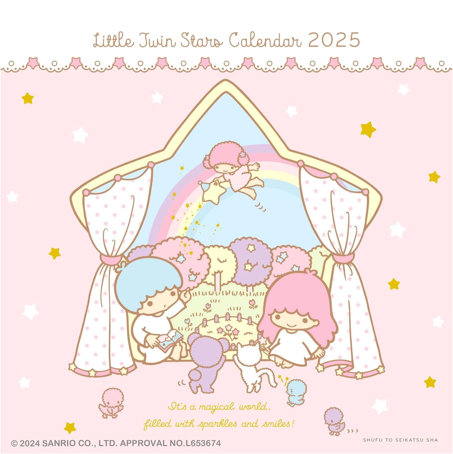 2025 Little Twin Stars Wall Calendar (Shufu to Seikatsusha)