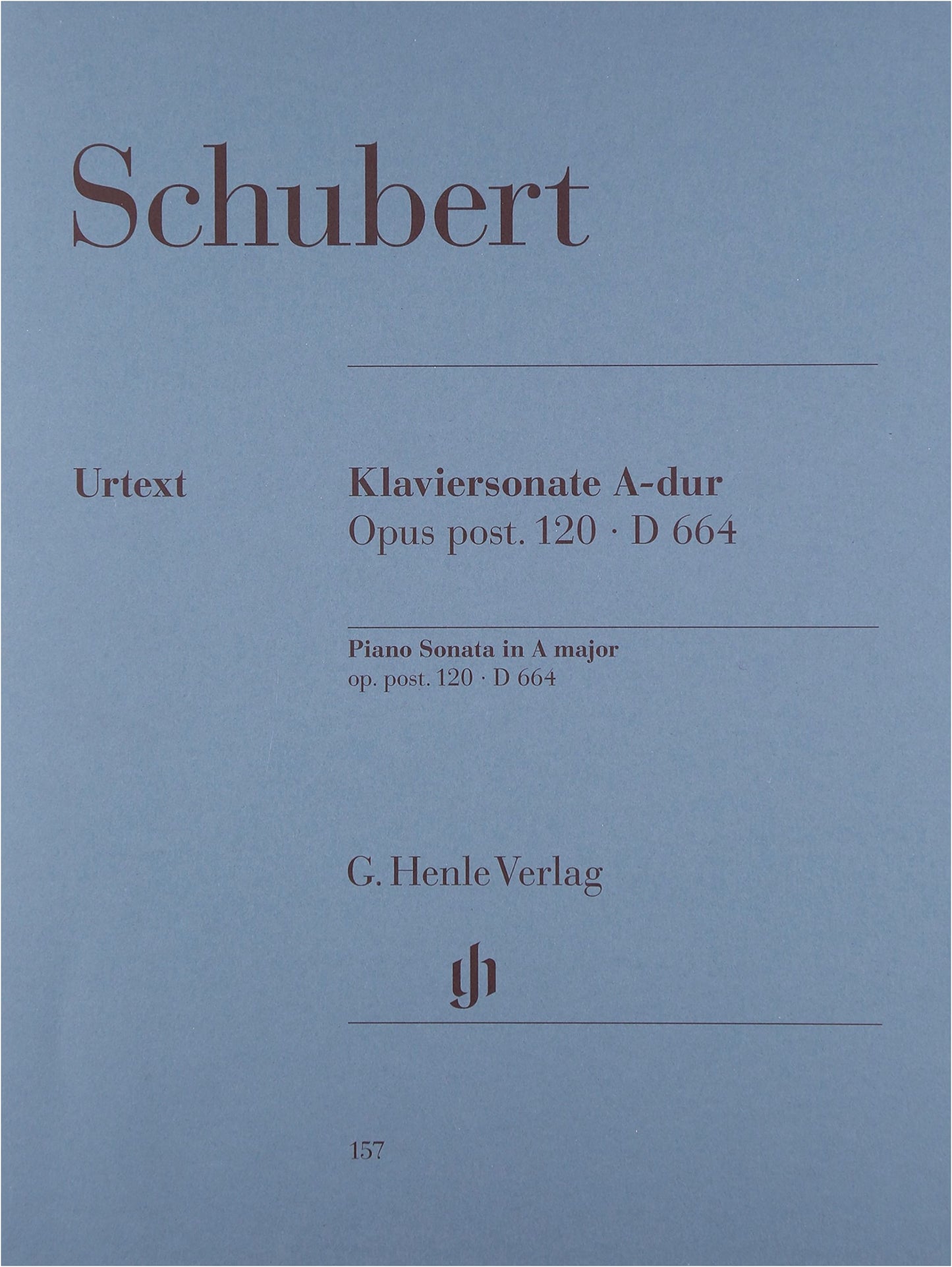 Schubert: Piano Sonata in A Major, Op.120 D 664 - Henle Urtext Edition
