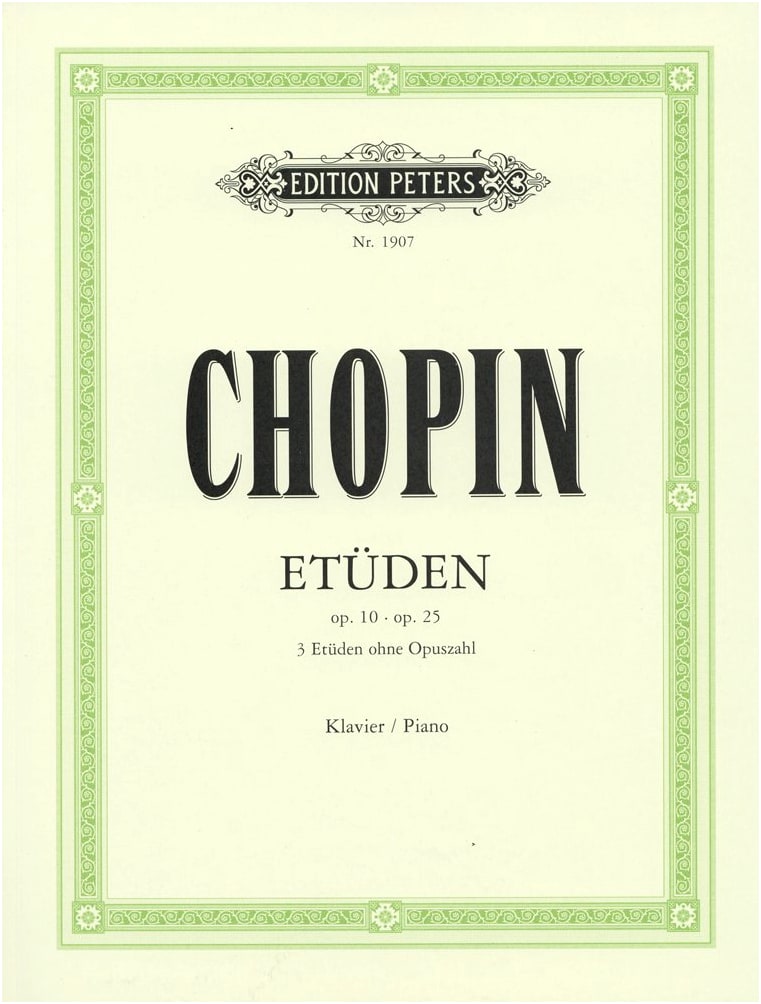 Chopin: Complete Etudes Op. 10, Op. 25 & 3 New Etudes - Peters Edition Piano Solo