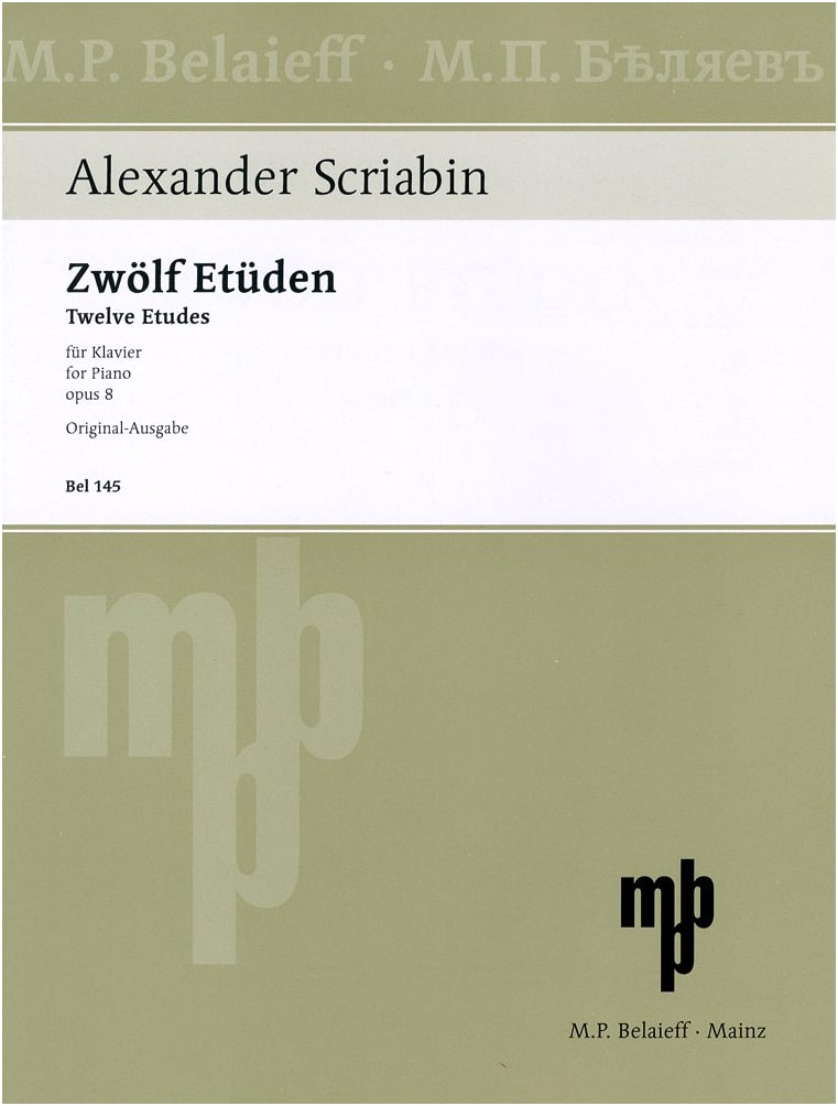 Scriabin: Etudes for Piano Op.8 - Belaieff Edition