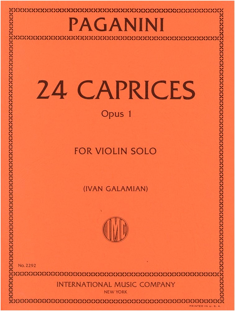 Paganini: 24 Caprices Op.1 for Violin, Galamian Edition