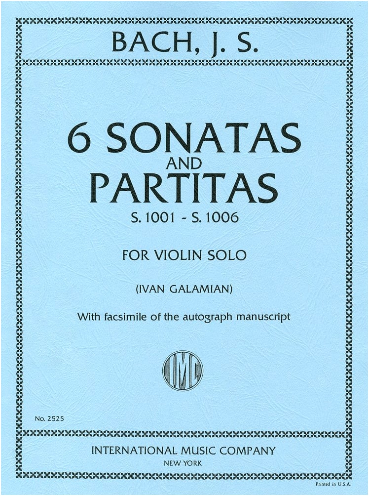 J. S. Bach: Sonatas & Partitas for Solo Violin BWV 1001-1006 (Galamian Ed.)