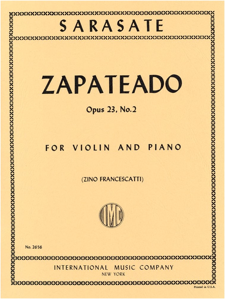 Sarasate: Zapateado Op. 23/2, Arr. Francescatti, Violin & Piano Sheet Music