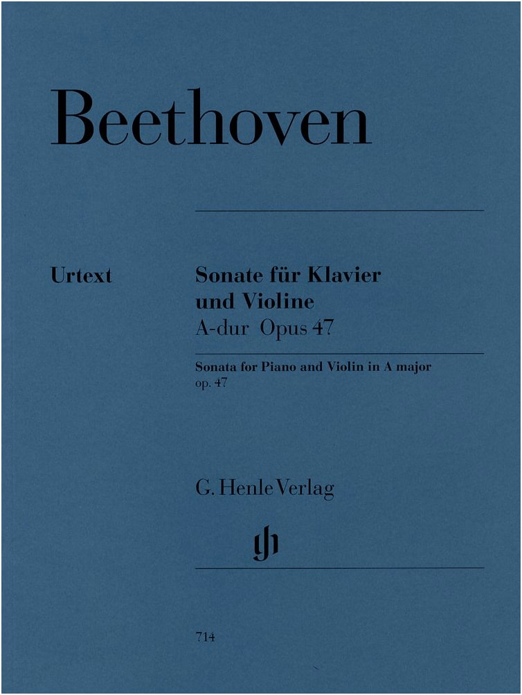 Beethoven: Violin Sonata No. 9 in A Major, Op. 47 'Kreutzer' Urtext Sheet Music