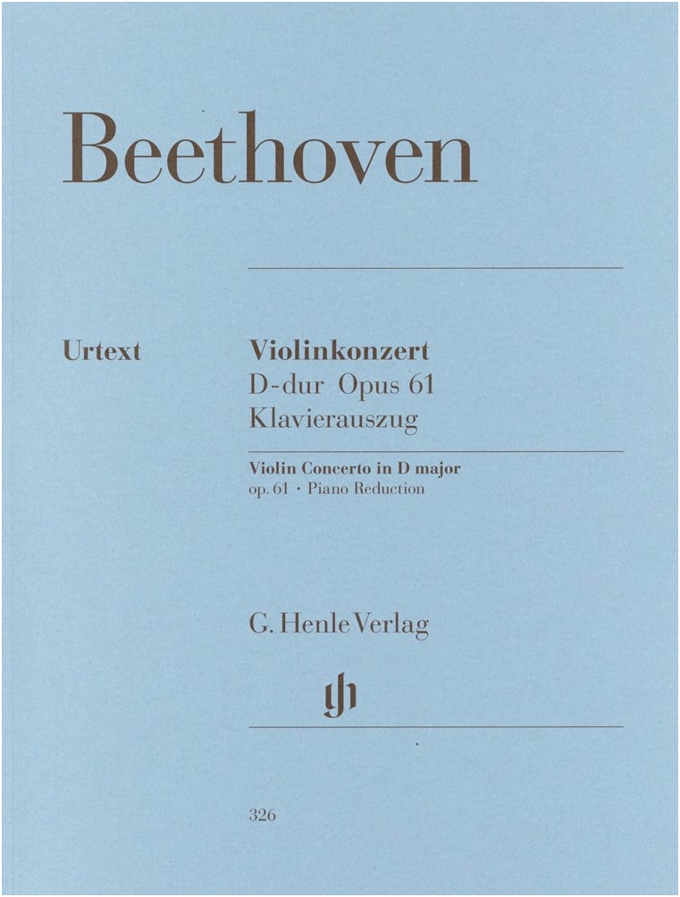 Beethoven: Violin Concerto in D Major, Op. 61 - Urtext Edition with Piano Accompaniment