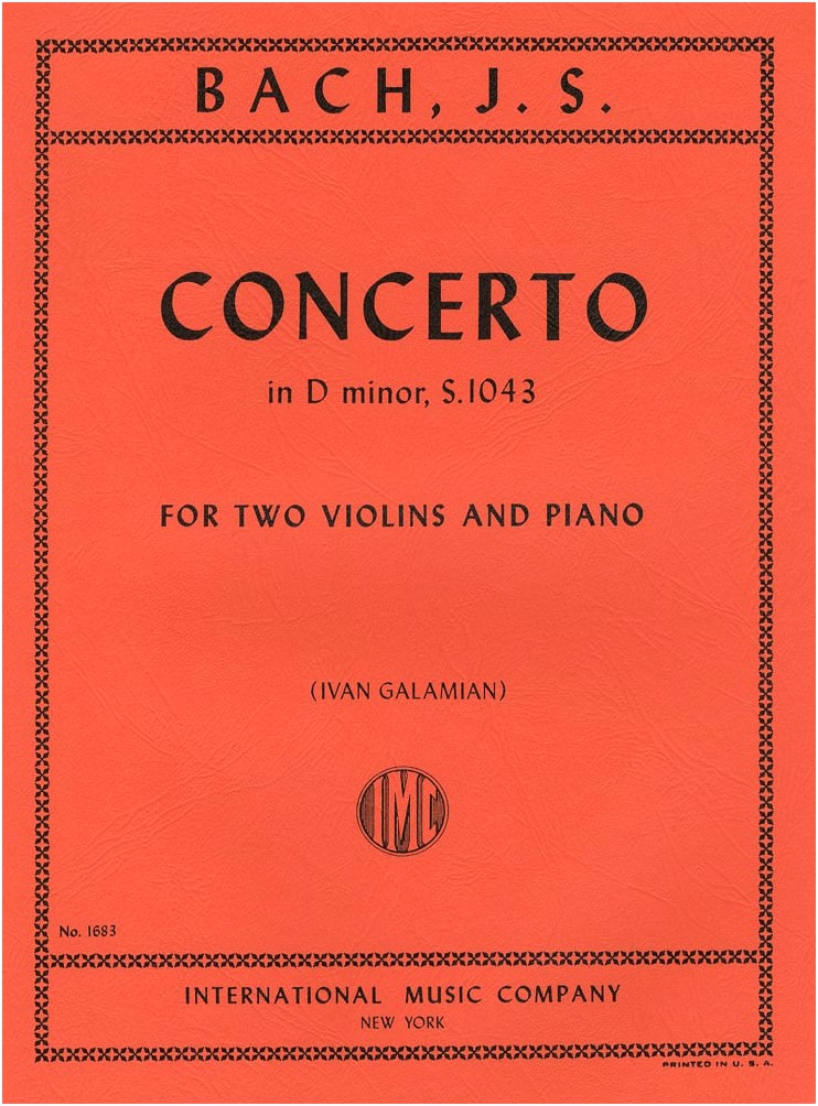 Bach, J. S.: Concerto for 2 Violins & Orchestra in D minor BWV 1043 / Galamian Ed.