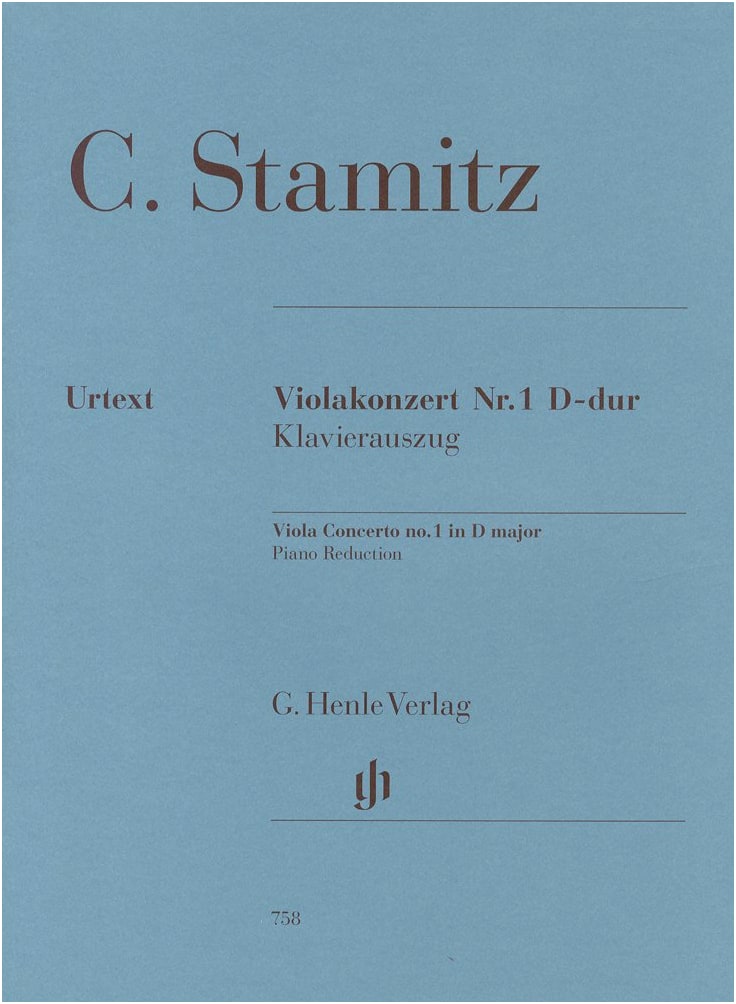 Stamitz, C.: Viola Concerto in D Major, Op.1 / Henle / Urtext / Piano Reduction