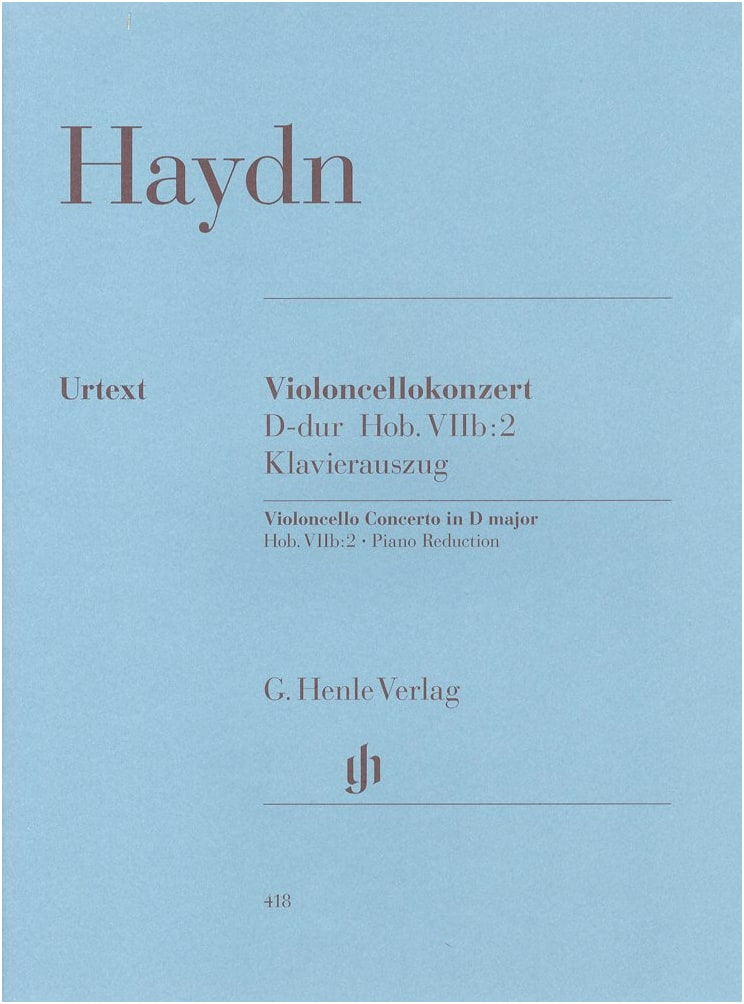 Haydn: Cello Concerto No. 2 in D Major, Hob.VIIb/2 - Urtext w/ Piano Accompaniment