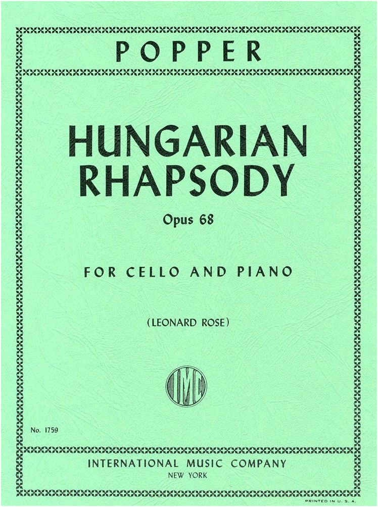 David Popper: Hungarian Rhapsody Op.68 for Cello and Piano Sheet Music