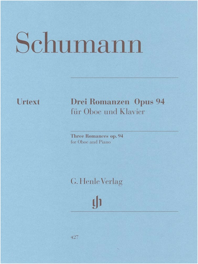 Schumann: Three Romances Op. 94 for Oboe Solo with Piano - Henle Urtext Edition