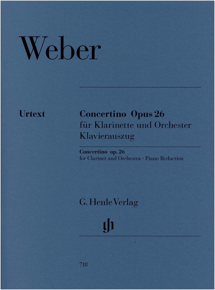 Weber: Clarinet Concertino in E-flat Major, Op. 26/Henle Urtext/Clarinet Solo with Piano