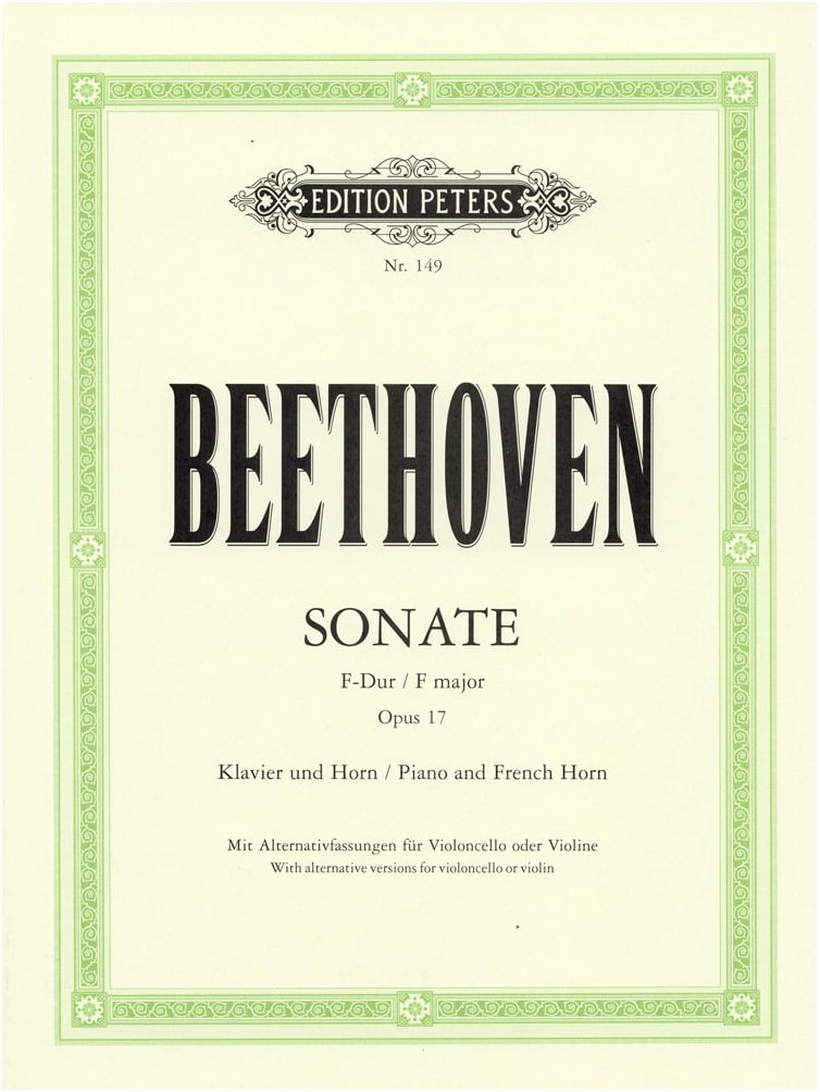 Beethoven: Horn Sonata Op.17 - Peters Edition - Horn Solo with Piano Accompaniment