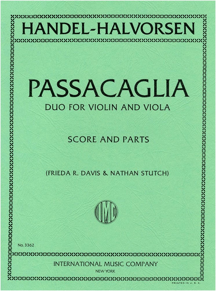 Handel: Passacaglia for Violin and Viola (Halvorsen Arrangement) - Performance Part Set