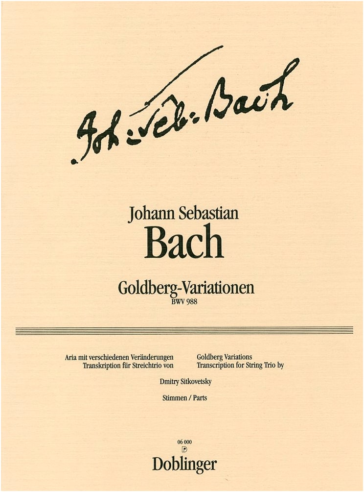 J. S. Bach: Goldberg Variations - String Trio Arrangement - Performance Parts
