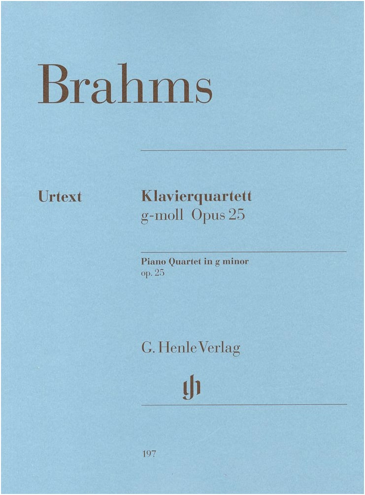 Brahms: Piano Quartet No. 1 in G minor, Op. 25 - Henle Urtext Edition Part Set