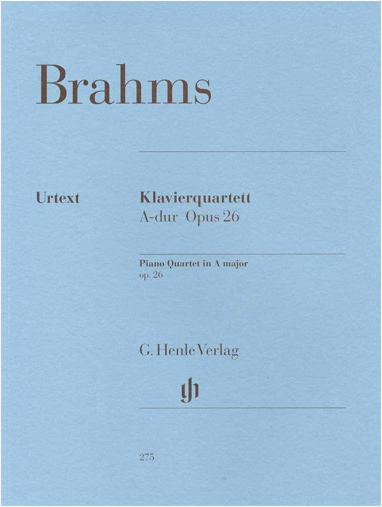 Brahms: Piano Quartet No. 2 in A Major, Op. 26 / Henle Urtext / Chamber Music Part Set