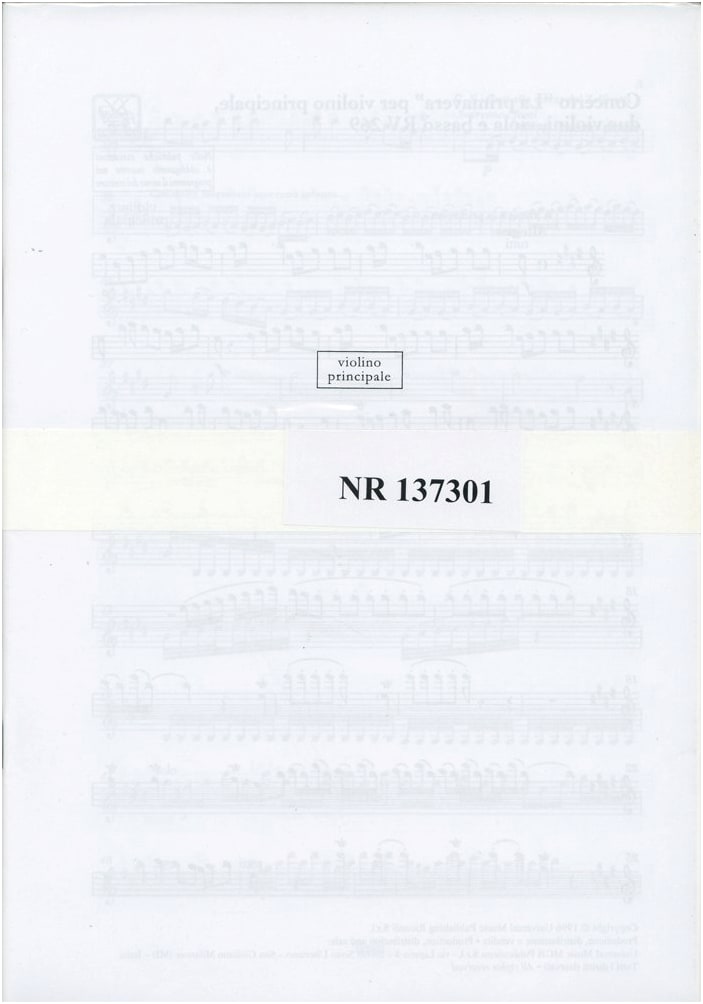 Vivaldi: The Four Seasons Concerto - Complete Performance Parts Set (Solo Violin, Strings, 2 Harpsichords)