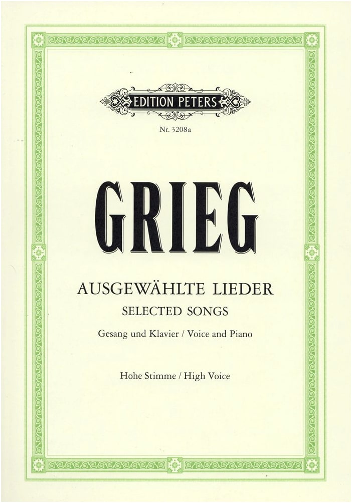 Grieg: Selected Songs for High Voice (German) - Peters Edition