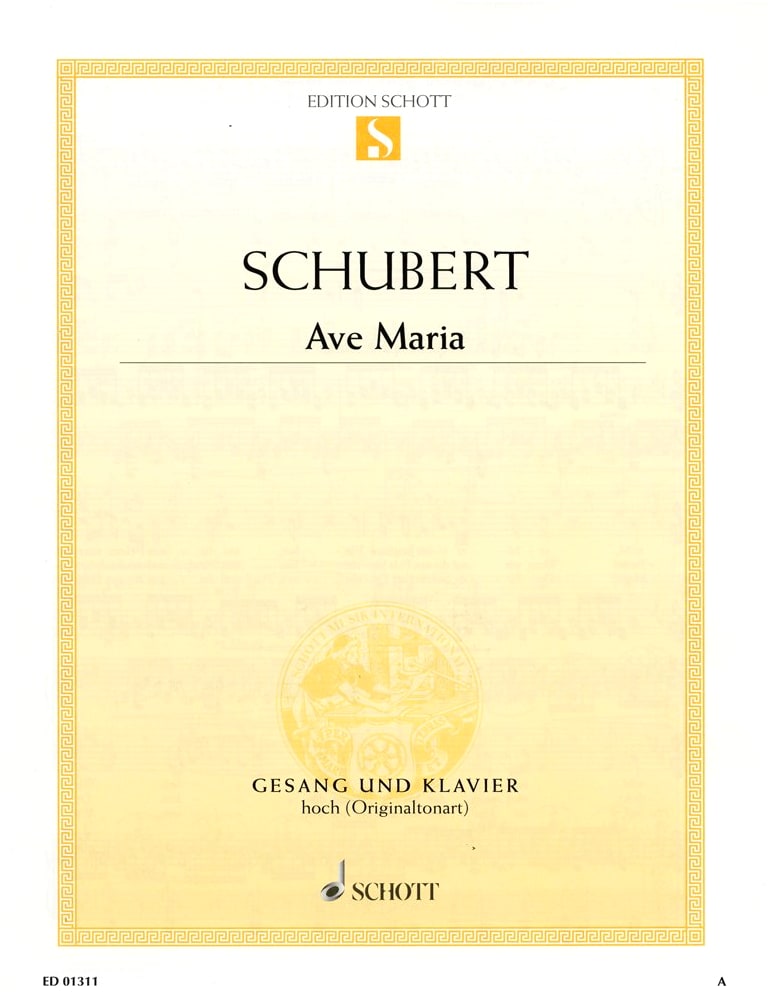 Schubert: Ave Maria Op. 52/6 (German Lyrics) with Piano Accompaniment