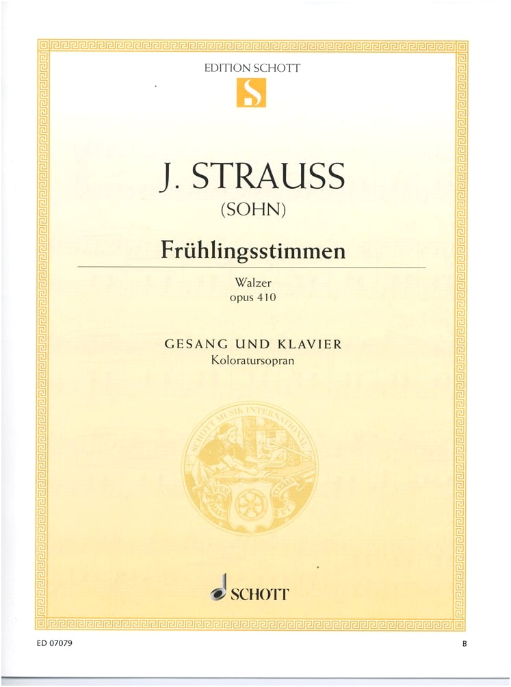 Johann Strauss II: Voices of Spring Op. 410 for Coloratura Soprano (German)