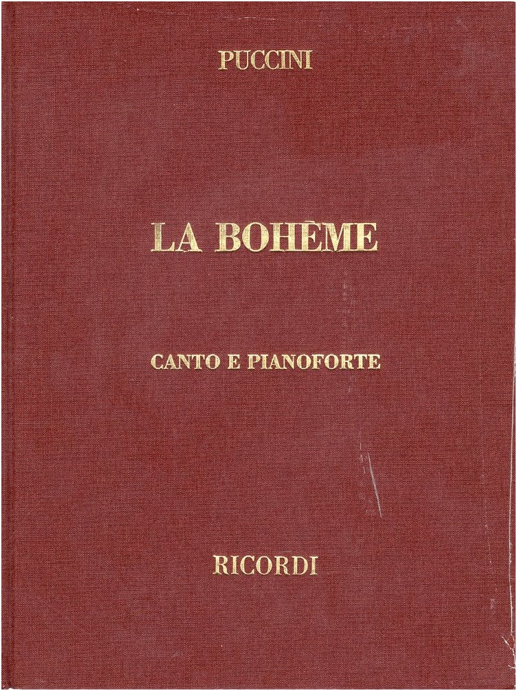 Puccini: Opera 'La Bohème' - Ricordi Piano-Vocal Score (Cloth Bound)