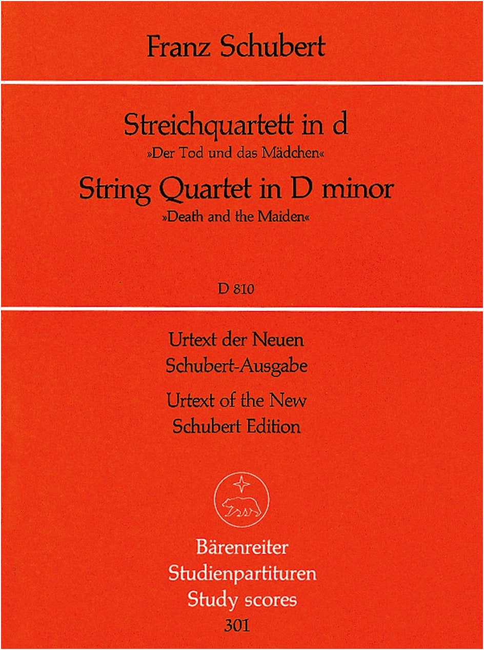Schubert: String Quartet 'Death and the Maiden' (D 810), Bärenreiter Medium Score