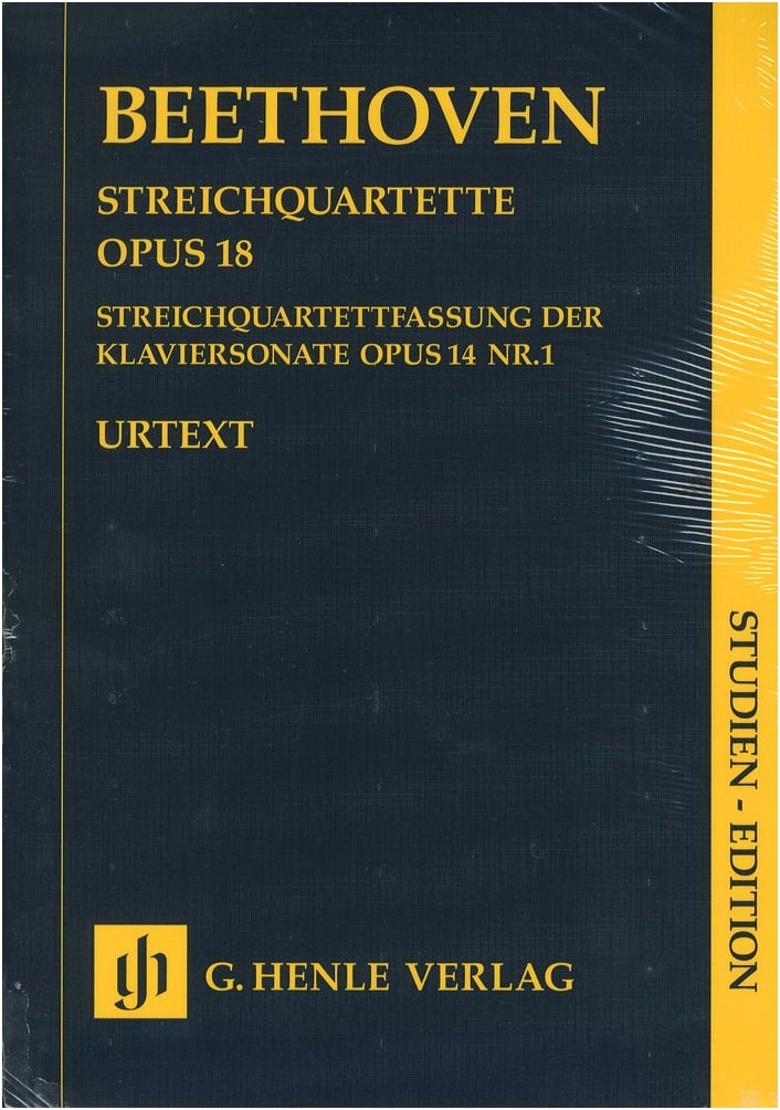 Beethoven: String Quartets Vol. 1: Op. 18/1-6, Op. 14/1 - Henle Urtext Medium Score