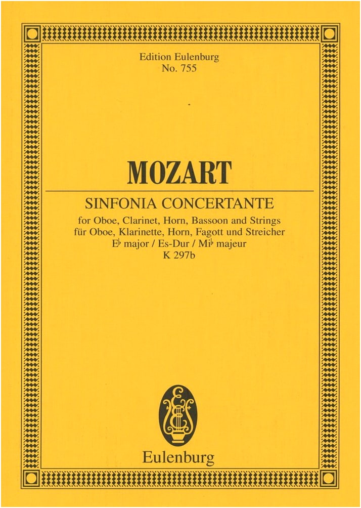 Mozart: Sinfonia Concertante in E-flat Major, Eulenburg Miniature Score