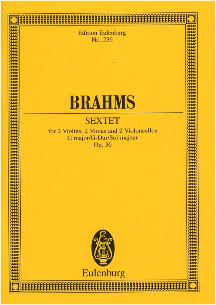 Brahms: String Sextet No. 2 in G Major, Op. 36 / Eulenburg Pocket Score