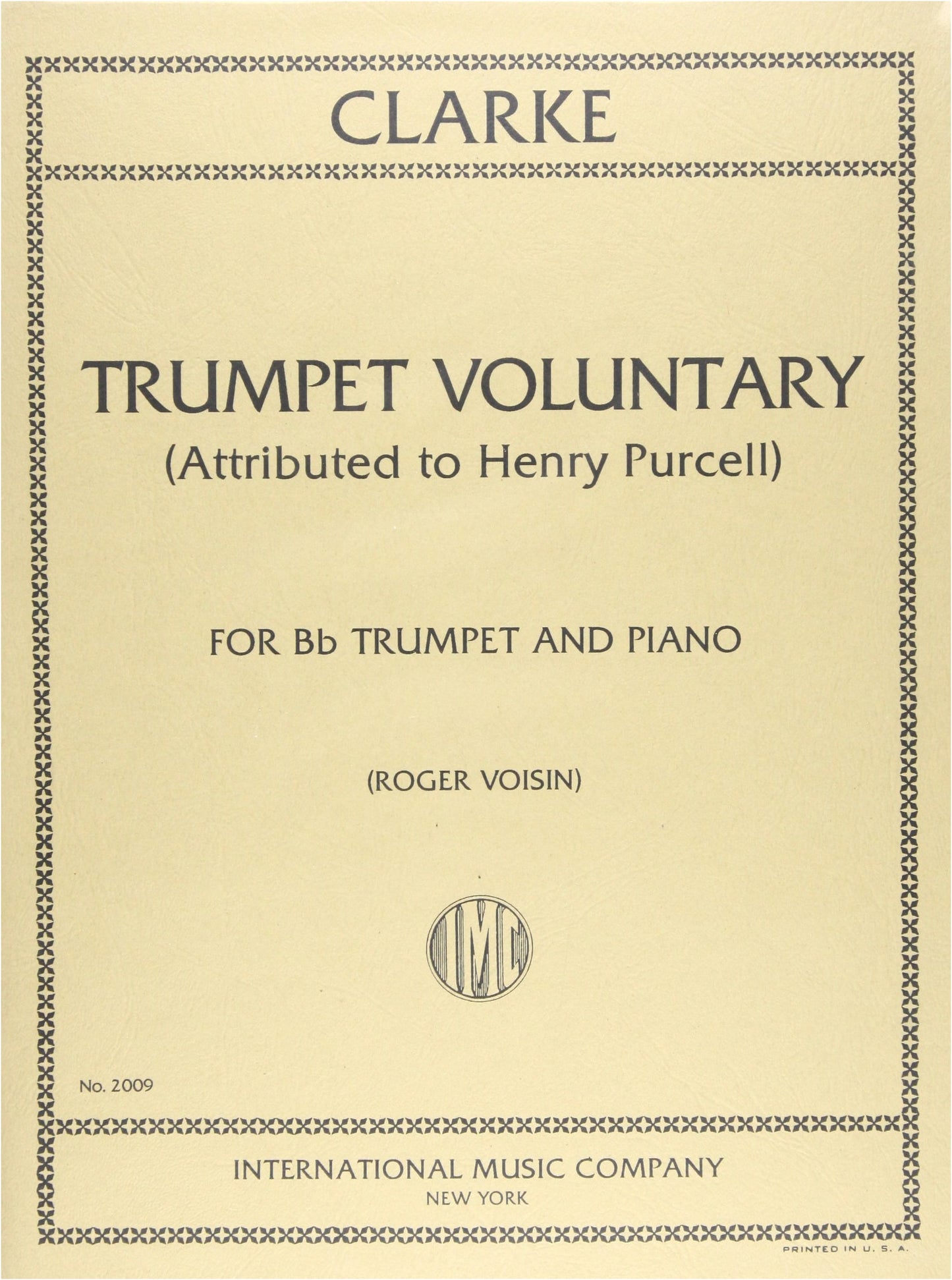 J. Clarke: Trumpet Voluntary for Solo with Piano Accompaniment