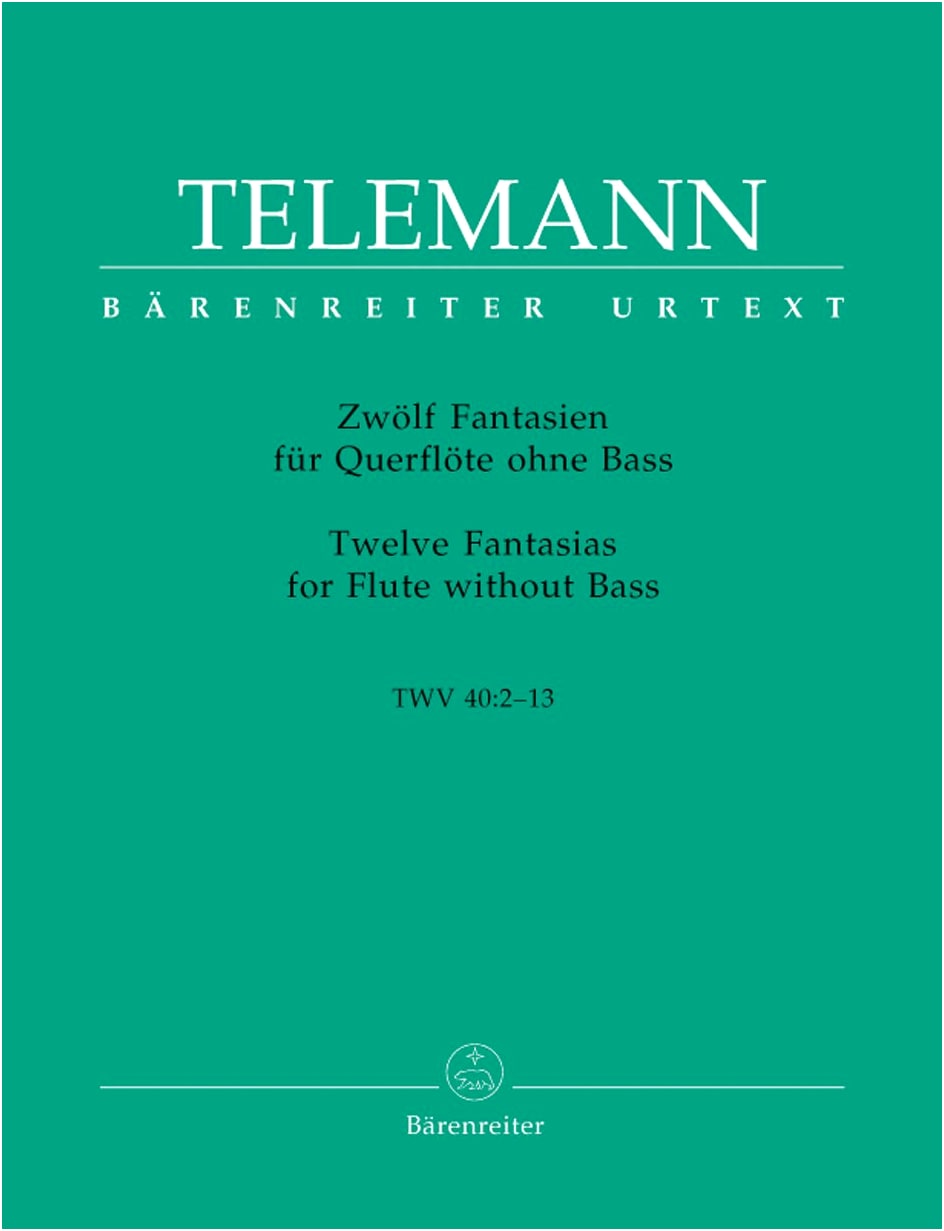 Telemann: 12 Fantasias for Flute Solo - Urtext Edition by Bärenreiter