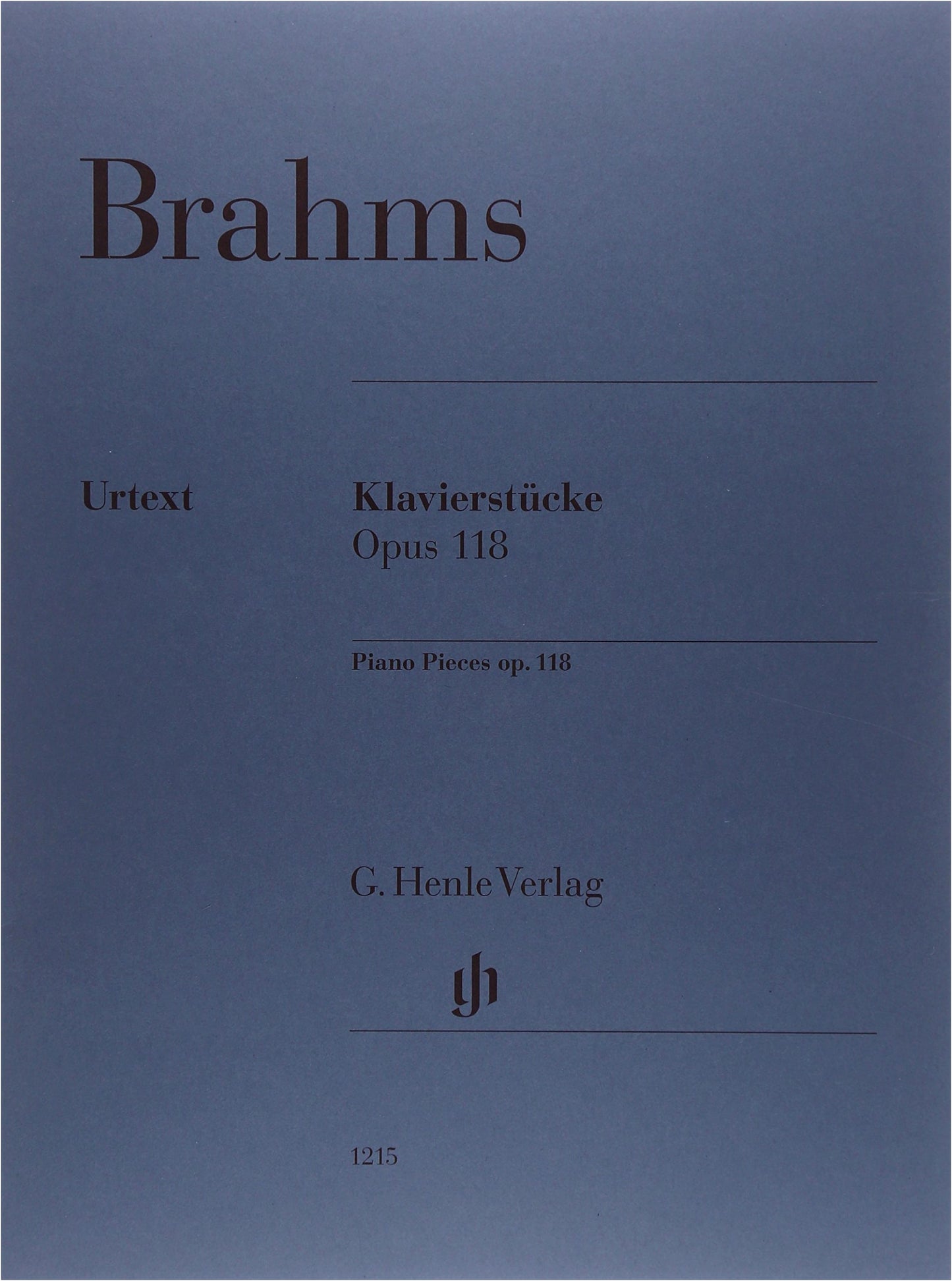 Brahms: Six Piano Pieces Op. 118, Urtext Edition for Solo Piano