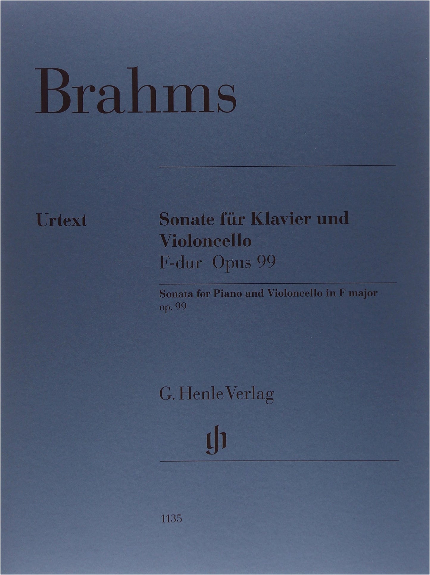 Brahms: Cello Sonata No. 2 in F Major, Op. 99 / Henle Urtext Edition (Cello & Piano)