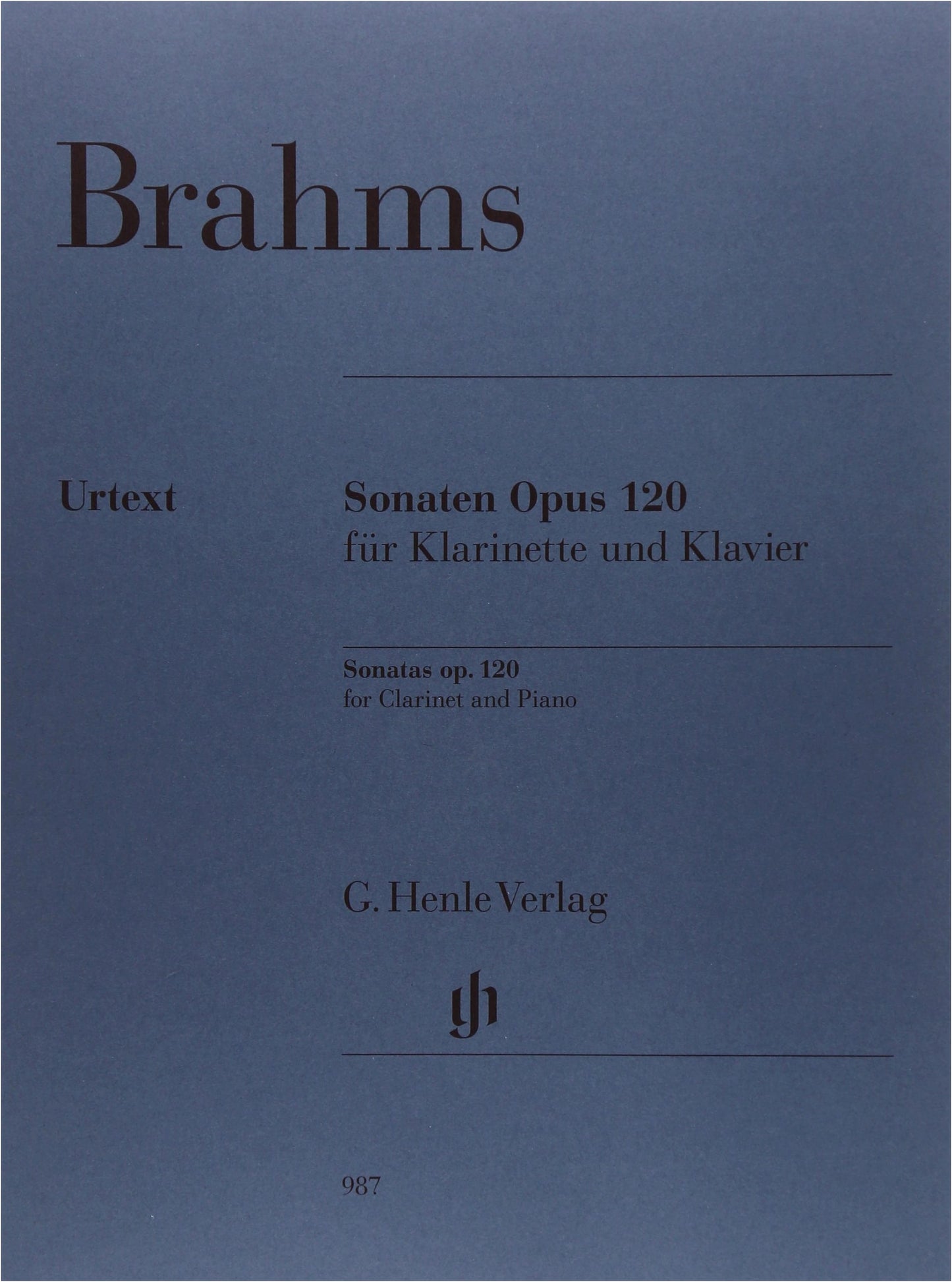 Brahms: Clarinet Sonatas No. 1 & 2, Op. 120 - Urtext Edition