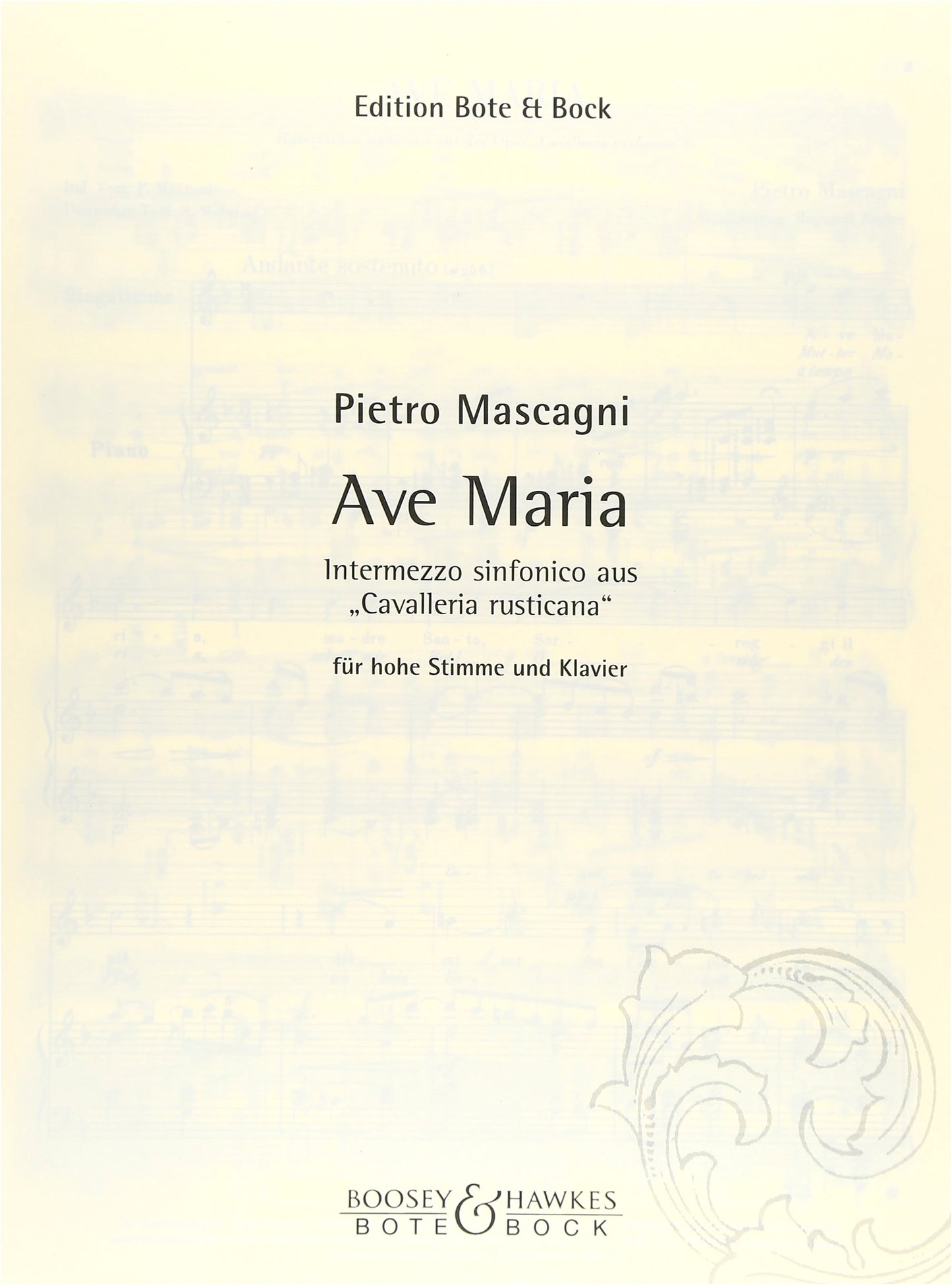 Pietro Mascagni: Ave Maria from "Cavalleria Rusticana" (For High Voice, Italian/German)