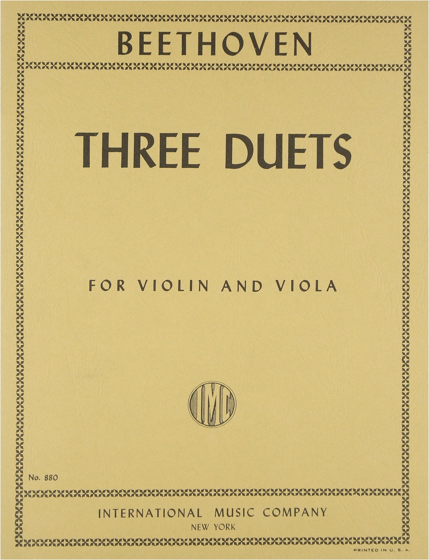 Beethoven: Duet for Violin and Viola / International Music Company / Chamber Music Part Set