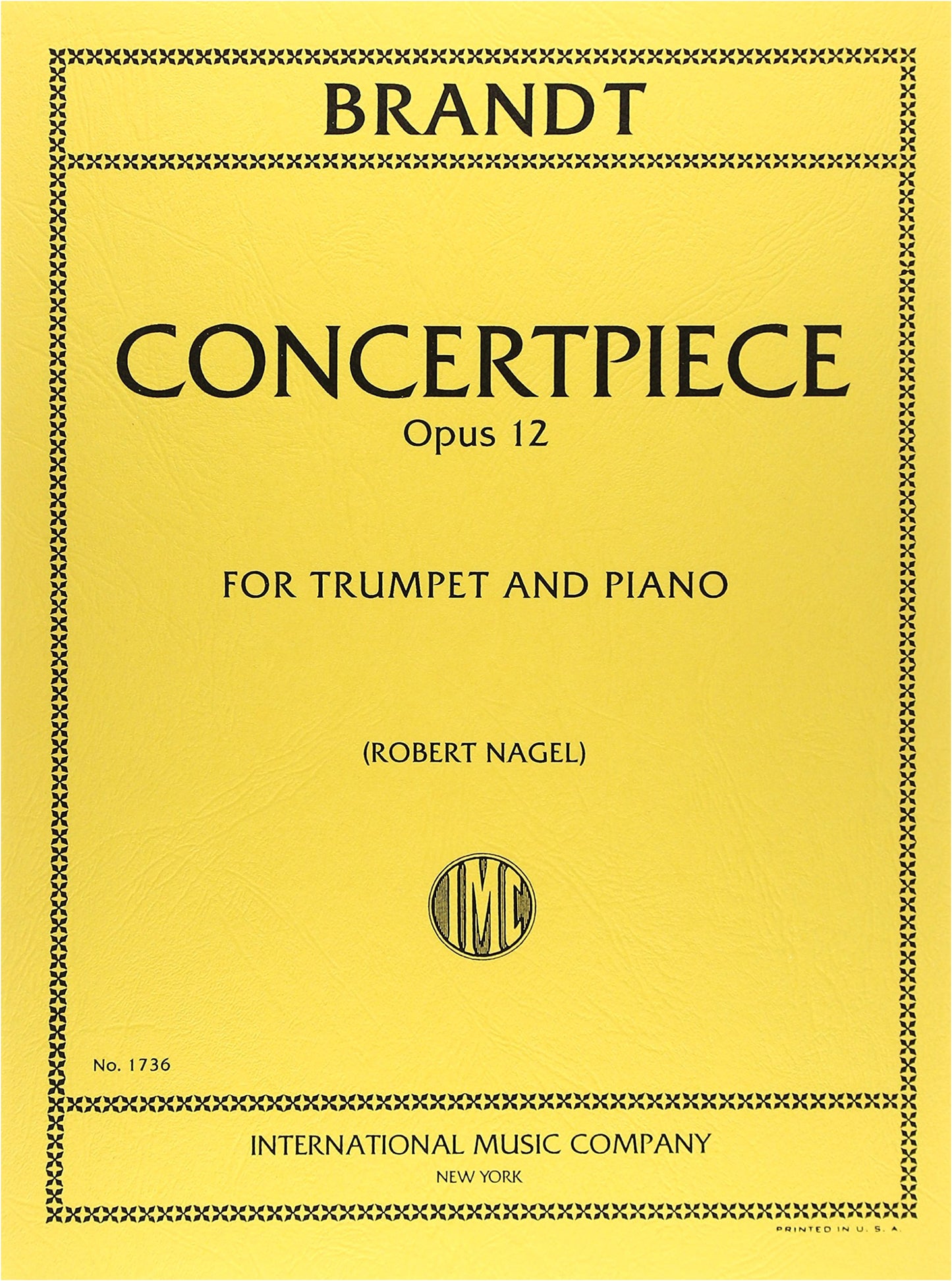 Brandt: Concert Piece No. 2, Op. 12 for Trumpet and Piano