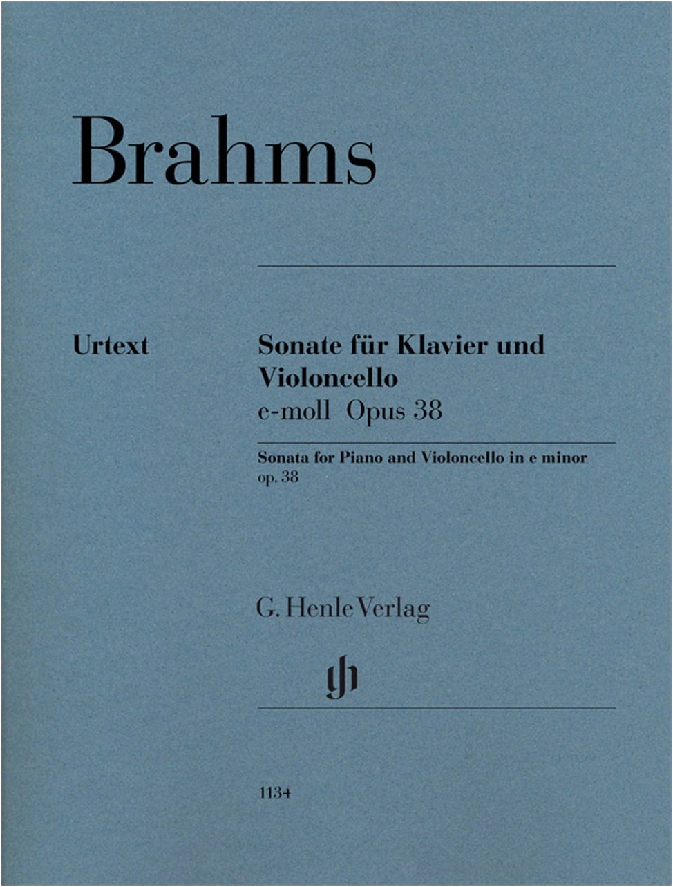 Johannes Brahms: Cello Sonata No. 1 in E Minor, Op. 38 - Henle Urtext Edition (Cello & Piano)