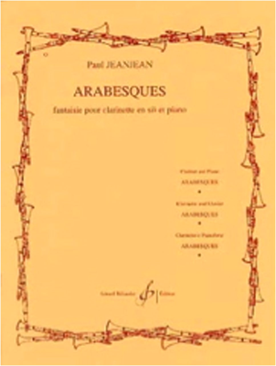 Jeanjean: Arabesque for Clarinet and Piano