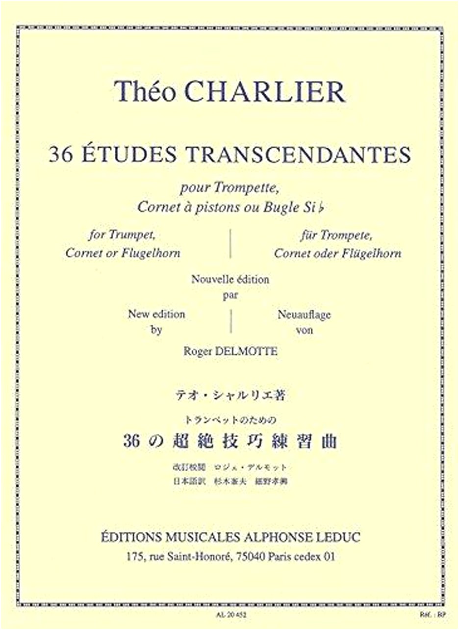Charlier: 36 Transcendental Etudes for Trumpet - Leduc Edition
