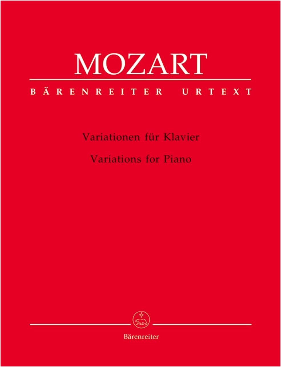 Mozart: Variations / New Mozart Edition / Bärenreiter-Verlag / Piano Solo