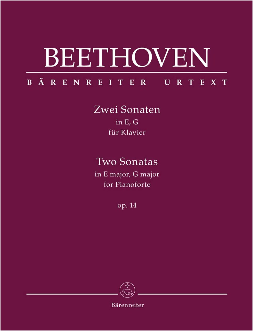 Beethoven: Piano Sonatas No. 9, Op. 14 No. 1 & No. 10, Op. 14 No. 2 - Urtext Edition