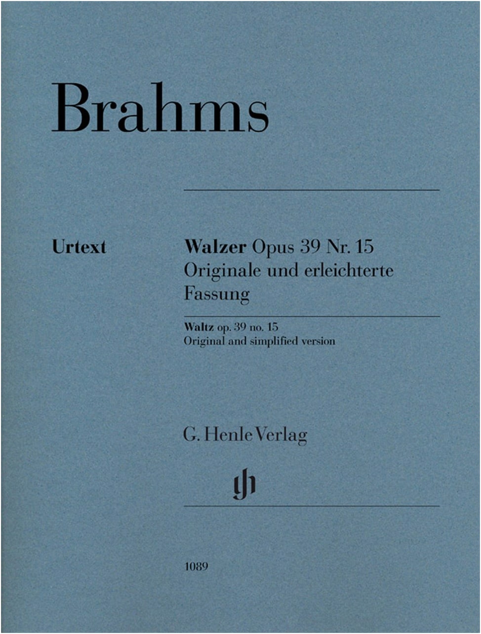 Brahms: Waltzes Op. 39/15 - Original & Composer's Simplified Versions (Urtext, Henle Piano Solo)