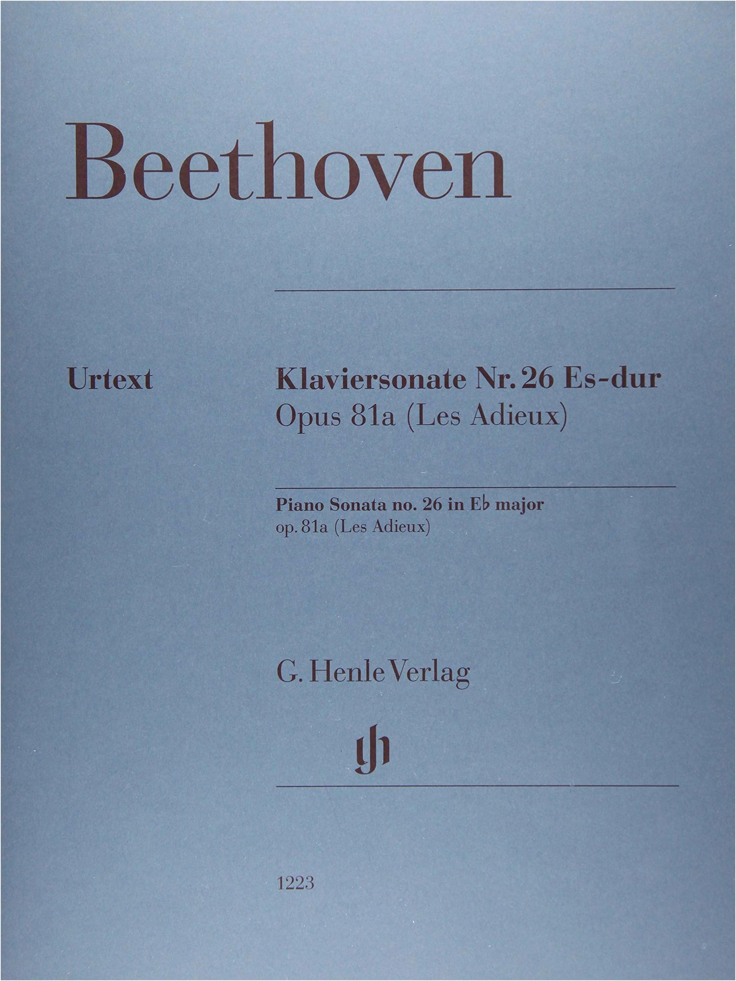 Beethoven: Piano Sonata No. 26, Op. 81a 'Les Adieux' (Urtext) – Gertsch & Perahia