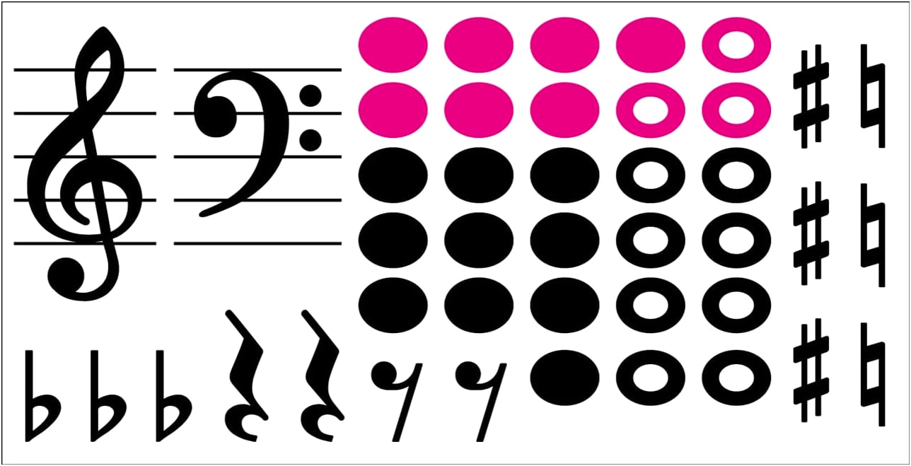 Musical Note Magnets (Two-Color Set)