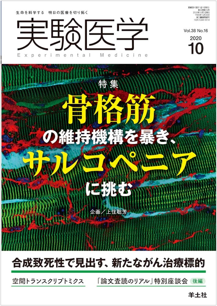 Experimental Medicine October 2020 Vol.38 No.16: Skeletal Muscle Maintenance & Sarcopenia