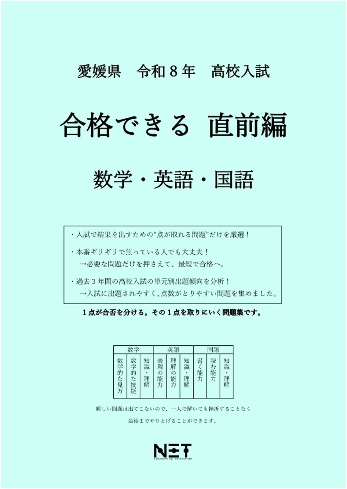Ehime Prefecture High School Exam: Last-Minute Prep (Math, English, Japanese) - 2026