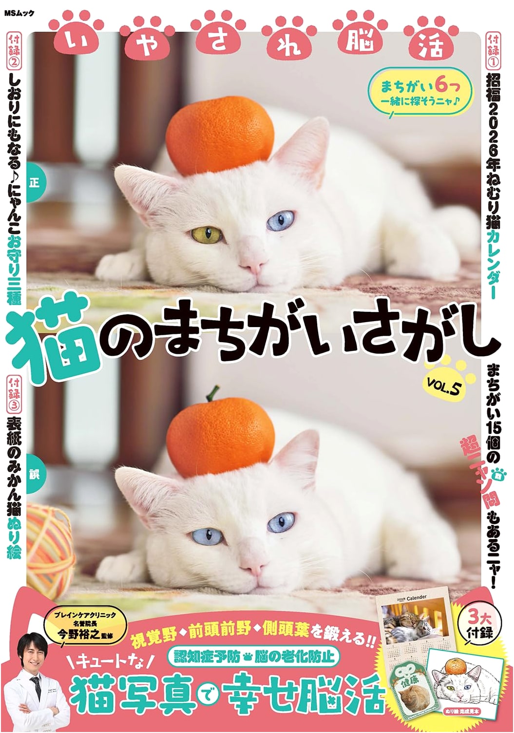 Healing Brain Activities: Cat Spot the Difference, Vol. 5 (MS Mook)