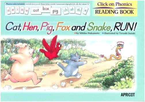 Click on Phonics Series: Reading Book 'Cat, Hen, Pig, Fox, and Snake, RUN!'
